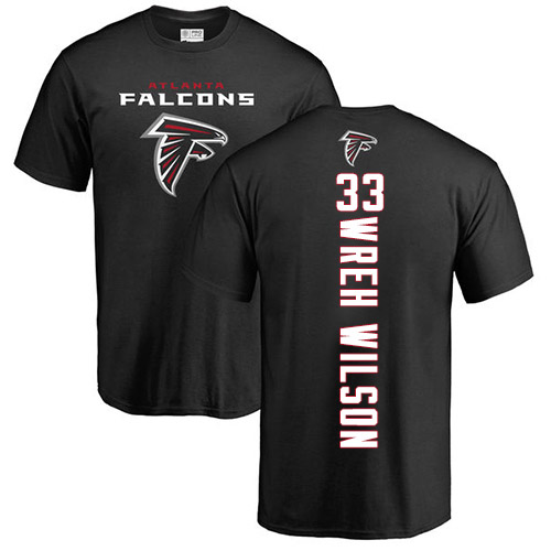 Atlanta Falcons Men Black Blidi Wreh-Wilson Backer NFL Football #33 T Shirt->atlanta falcons->NFL Jersey